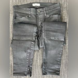 Madewell coated black jeans